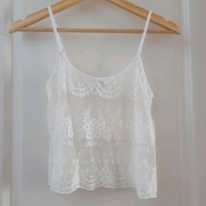 Lace off white blouse